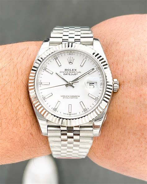 rolex datejust 41 white dial